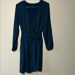 Banana Republic Dark Teal Polka Dot Dress